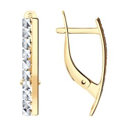 Серьги из золота с алмазной гранью (Арт.027306)