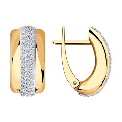 Серьги из золота с фианитами (Арт.028644)