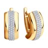 Серьги из золота с фианитами (Арт.028644)