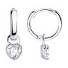 Серьги из серебра с фианитами (Арт.94024415)