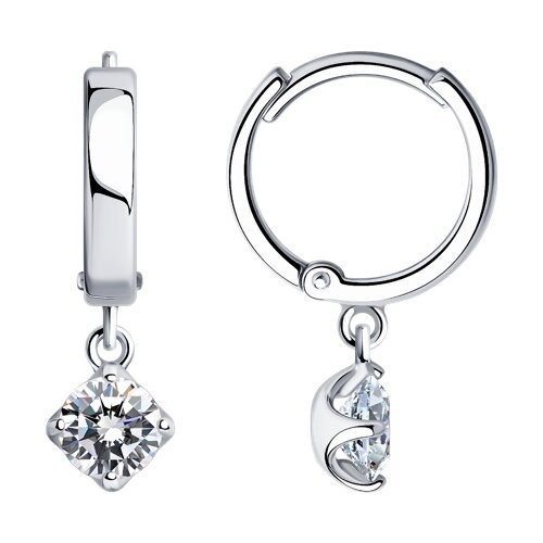 Серьги из серебра с фианитами (Арт.94025070)