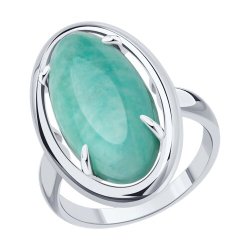 Кольцо из серебра с амазонитом (Арт.83010247)