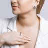 Серьги золотые пробы 585 с миксом камней (Арт.724260)