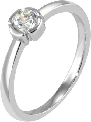 Кольцо из серебра с куб. цирконием (Арт.41_04846-7s)