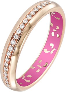 Кольцо обручальное с бриллиантами и эмалью «Pink Éternité» Korloff (арт.K11HL07PG)