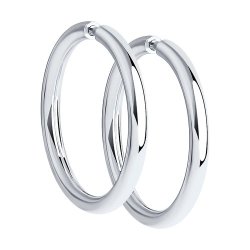 Серьги конго из серебра (Арт.94140041)