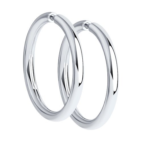 Серьги конго из серебра (Арт.94140041)