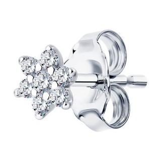 Серьги из серебра с фианитами «Снежное Сияние» Соколов (арт.9417)