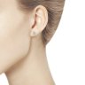 Серьга из серебра с фианитами (Арт.94170132)
