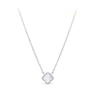 Ожерелье серебряное с перламутровой вставкой «Северный Клевер» MyJewels (арт.2511)