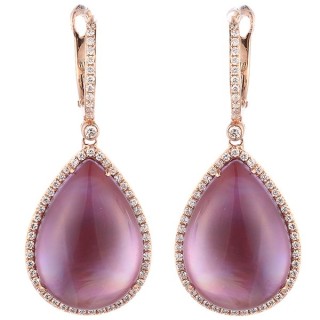Серьги золото с аметистом и бриллиантами «Розовый Тумансвет» MyJewels (арт.EE00071DAMD4R4_SR_PINK)