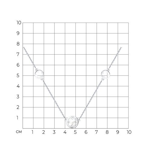 Колье из серебра с перламутром (Арт.83070047)