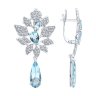 Серьги из серебра с топазами и фианитами (Арт.94-321-00111-1)