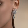 Серьги из серебра с топазами и фианитами (Арт.94-321-00111-1)