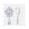 Серьги из серебра с топазами и фианитами (Арт.94-321-00111-1)
