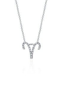 Ожерелье с бриллиантами «Elegance Овен» из белого золота Estet (арт.01Л622135)