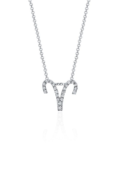 Ожерелье с бриллиантами «Elegance Овен» из белого золота Estet (арт.01Л622135)