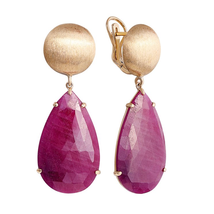 Серьги из золота с корундом (Арт.me32636-wd-br-yg2_sr_cr_yg)