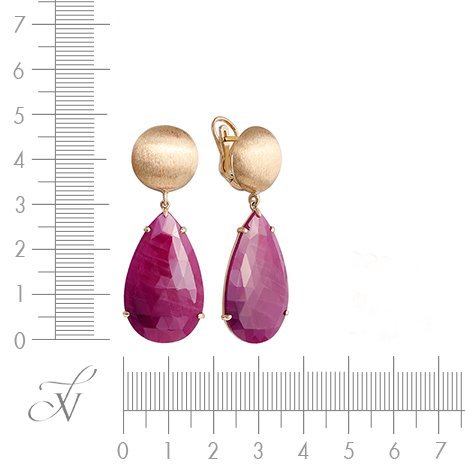 Серьги из золота с корундом (Арт.me32636-wd-br-yg2_sr_cr_yg)