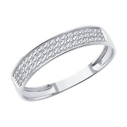 Кольцо из белого золота с бриллиантами (Арт.1012629-3)