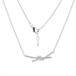 Ожерелье из серебра с фианитом (Арт.cz-n05247-x-w-x-x-w)