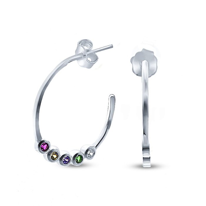 Серьги Серебряные крылья (Арт.02de4733mix-202_kubcirkonii)