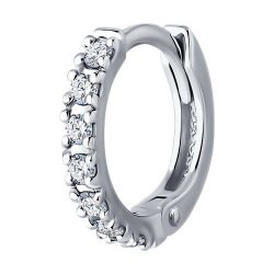 Серьга из белого золота с бриллиантами (Арт.1170014-3)