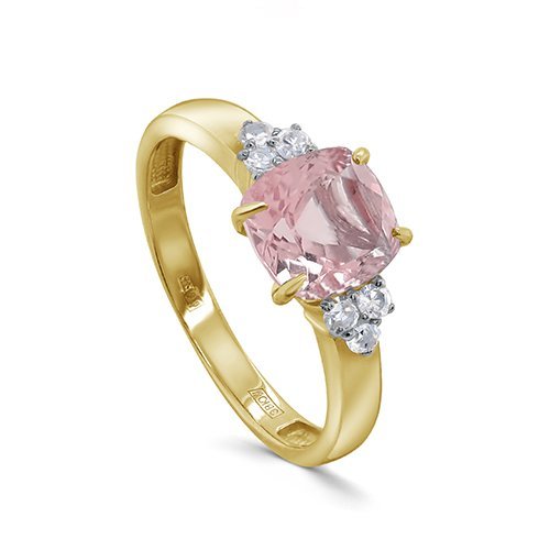 Кольцо золото с бриллиантами и кварцем «Шармэль Роз» Kabarovsky (арт.11-21878-9300)