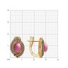 Серьги из золота с бриллиантами и рубинами (Арт.4020694)