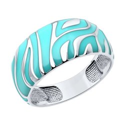 Кольцо из серебра с эмалью (Арт.94014050)