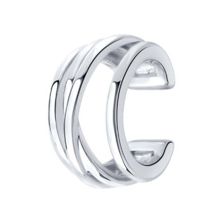 Серьга из серебра 925 без вставок «Линии свободы» Соколов (арт.9417)
