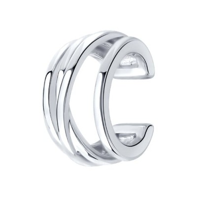 Серьга из серебра 925 без вставок «Линии свободы» Соколов (арт.9417)