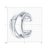 Серьга из серебра 925 без вставок «Линии свободы» Соколов (арт.9417)