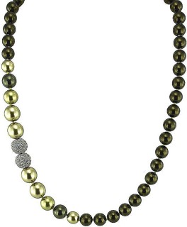 Ожерелье серебро с жемчугом и куб. цирконием «Pearl Kiss 34S» Rivoli (арт.1L-SK-45-34)