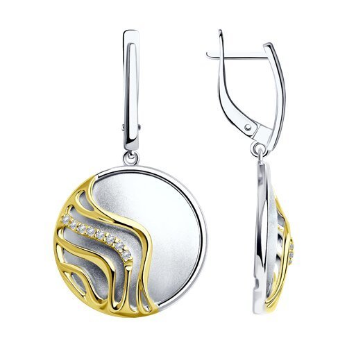 Серьги из серебра с фианитами (Арт.94-121-01687-1)