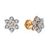 Серьги из комбинированного золота с бриллиантами (Арт.51-222-00959-2)