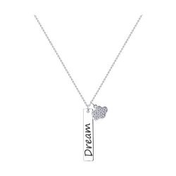 Колье из серебра с фианитами и эмалью (Арт.94-170-01025-1)