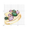 Кольцо золотое пробы 585 с миксом камней (Арт.51-310-00392-1)