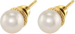 Серьги из серебра с жемчугом (Арт.aas-13-8-2-g)