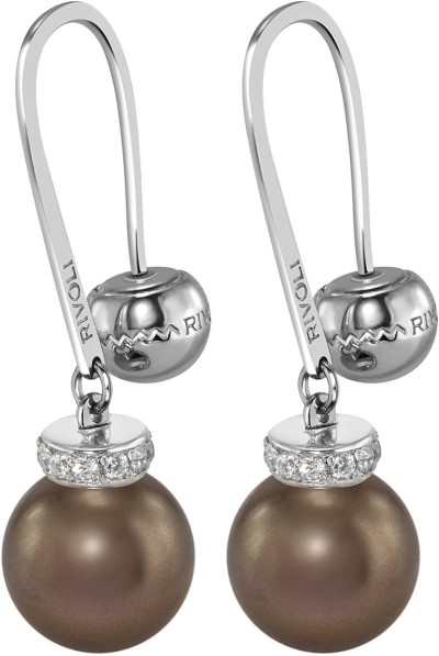 Серьги серебряные с жемчугом и фианитами «Pearl Kiss 33S» Rivoli (арт.ABS-9-12-33-S)