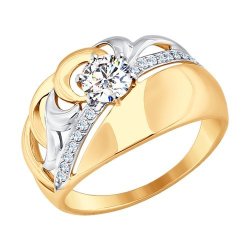 Кольцо из золота с фианитами (Арт.017593)