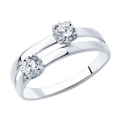 Кольцо из серебра с фианитами (Арт.94013086)
