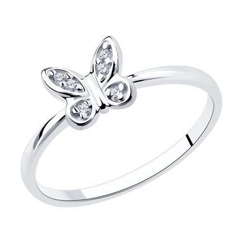 Кольцо из серебра с фианитами (Арт.94013372)