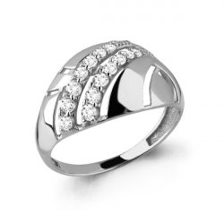 Кольцо из серебра с фианитом Aquamarine 64688А