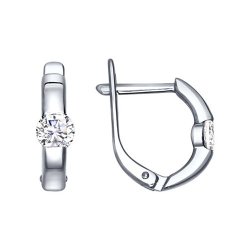 Серьги из серебра с фианитами (Арт.94020415)