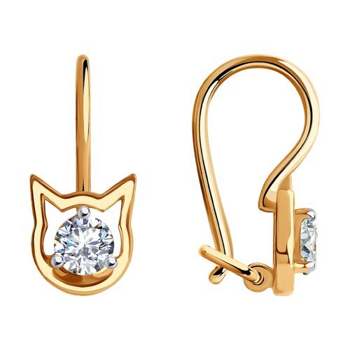 Серьги из золота с фианитами (Арт.0200011)