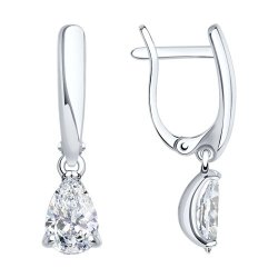 Серьги из серебра с фианитами (Арт.94021997)