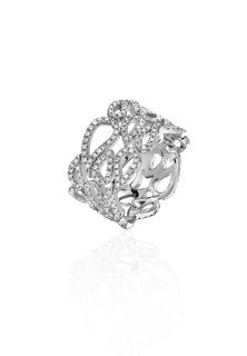 Кольцо с бриллиантами «Ажурная Elegance» белое золото Estet (арт.01К6214496)