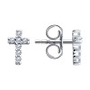 Серьги из серебра с фианитами «Сияющий Крестик» Соколов (арт.94025754)