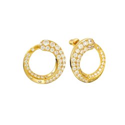 Серьги из серебра с фианитом (Арт.cz-e2536-1-x-l-x-x-w)